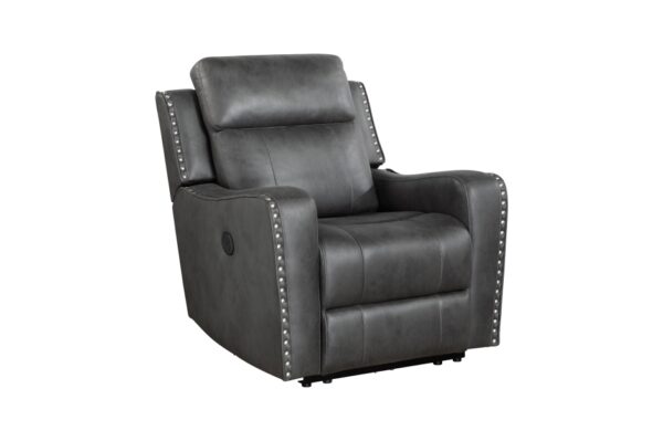 9515DGY-PW Seating-Kellen Collection 2pc Set: Sofa, Love (Power)