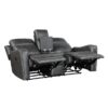 9515DGY-PW Seating-Kellen Collection 2pc Set: Sofa, Love (Power)