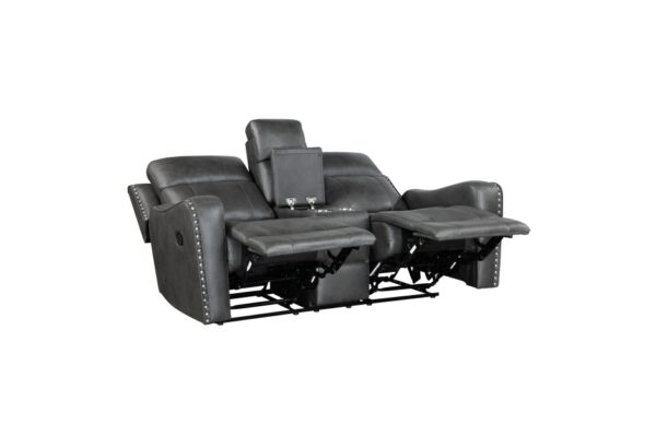 9515DGY Seating-Kellen Collection 2pc Set: Sofa, Love