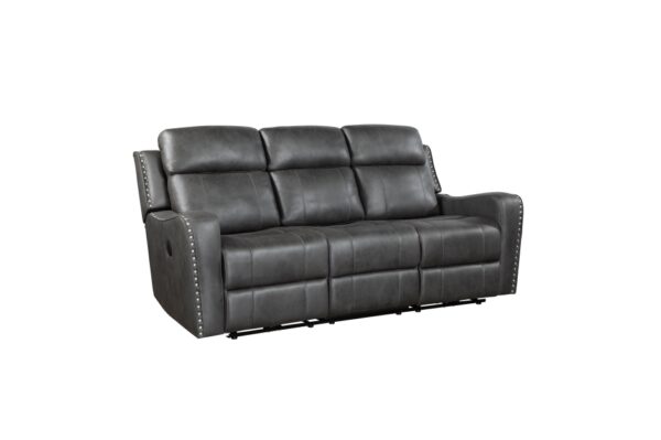 9515DGY-PW Seating-Kellen Collection 2pc Set: Sofa, Love (Power)