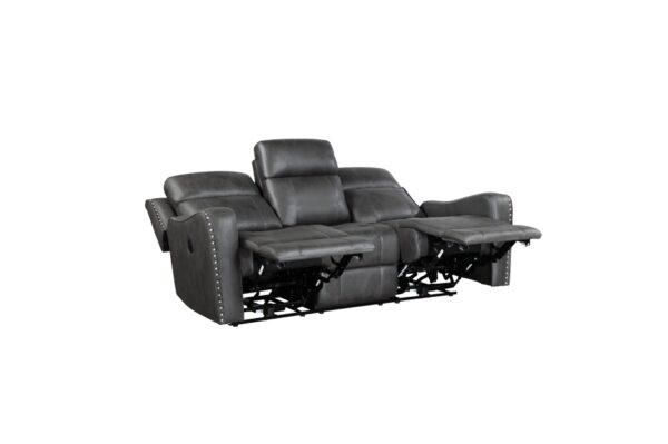 9515DGY-PW Seating-Kellen Collection 2pc Set: Sofa, Love (Power)