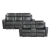9515DGY-PW Seating-Kellen Collection 2pc Set: Sofa, Love (Power)