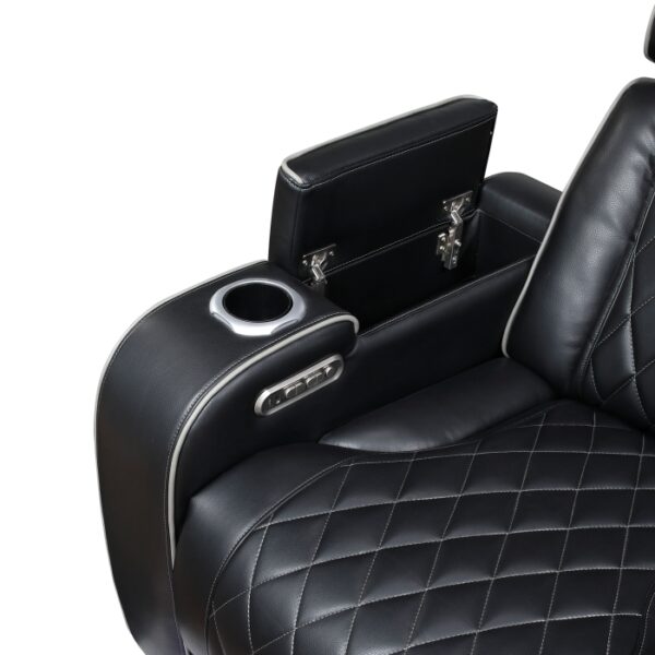 9516BLK-3PWH Power Double Reclining Sofa ...