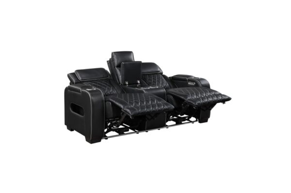 9516BLK Seating-Fairway Collection 2pc Set: Sofa, Love (Power)