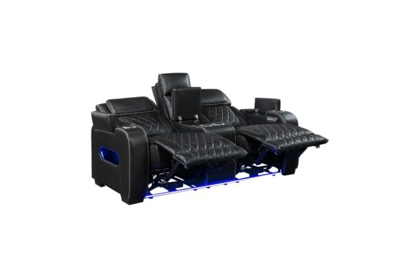 9516BLK Seating-Fairway Collection 2pc Set: Sofa, Love (Power)