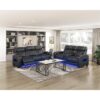 9516BLK-3PWH Power Double Reclining Sofa ...