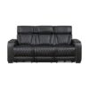 9516BLK-3PWH Power Double Reclining Sofa ...