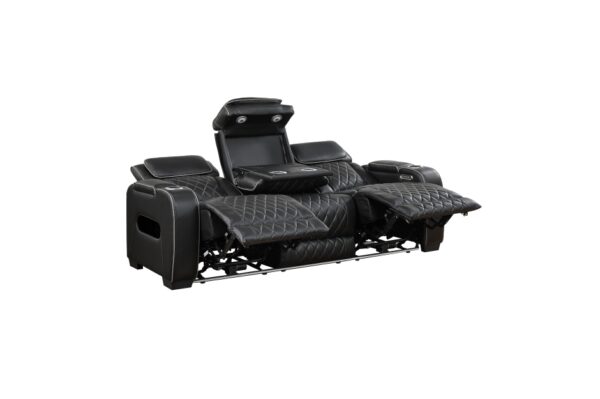 9516BLK Seating-Fairway Collection 2pc Set: Sofa, Love (Power)