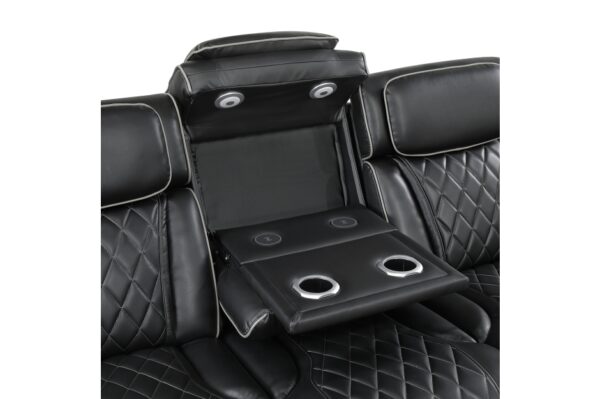 9516BLK Seating-Fairway Collection 2pc Set: Sofa, Love (Power)