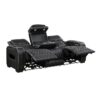 9516BLK-3PWH Power Double Reclining Sofa ...