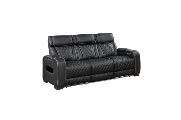 9516BLK Seating-Fairway Collection 2pc Set: Sofa, Love (Power)