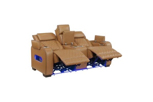 9516BRW Seating-Fairway Collection 2pc Set: Sofa, Love (Power)