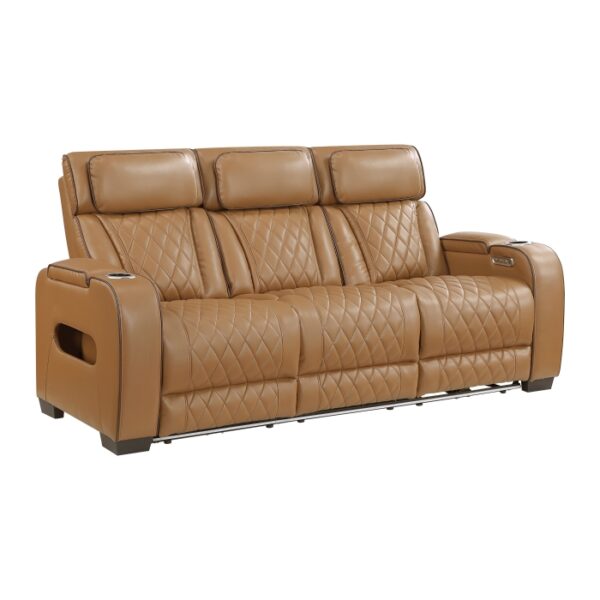 9516BRW-3PWH Power Double Reclining Sofa ...
