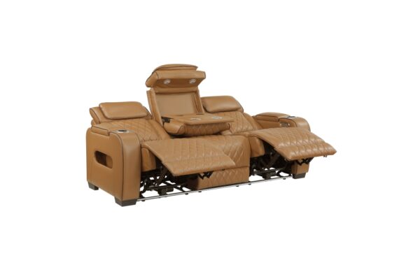 9516BRW Seating-Fairway Collection 2pc Set: Sofa, Love (Power)