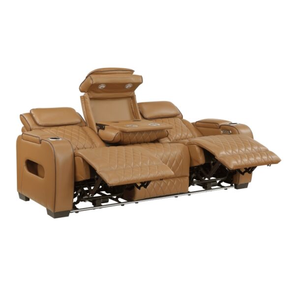 9516BRW-3PWH Power Double Reclining Sofa ...