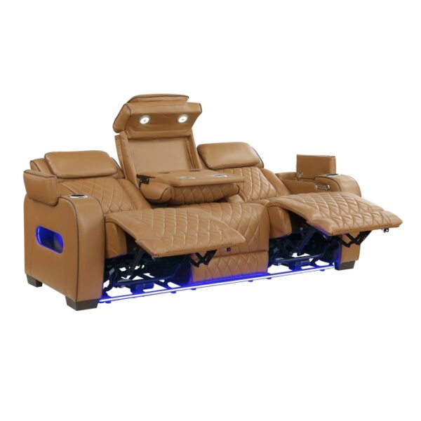 9516BRW-3PWH Power Double Reclining Sofa ...