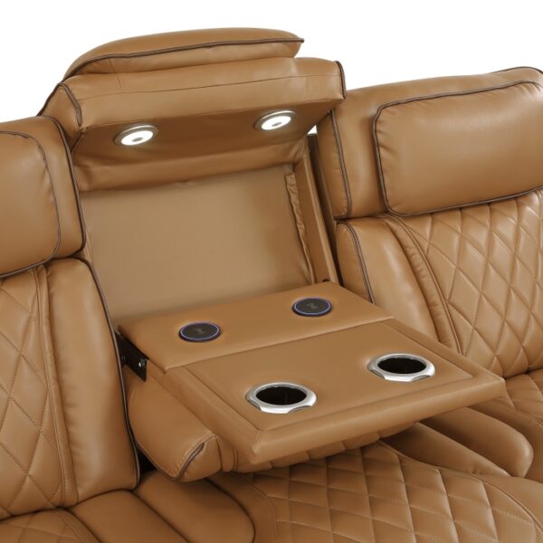 9516BRW-3PWH Power Double Reclining Sofa ...