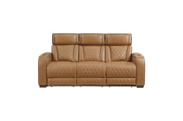 9516BRW Seating-Fairway Collection 2pc Set: Sofa, Love (Power)