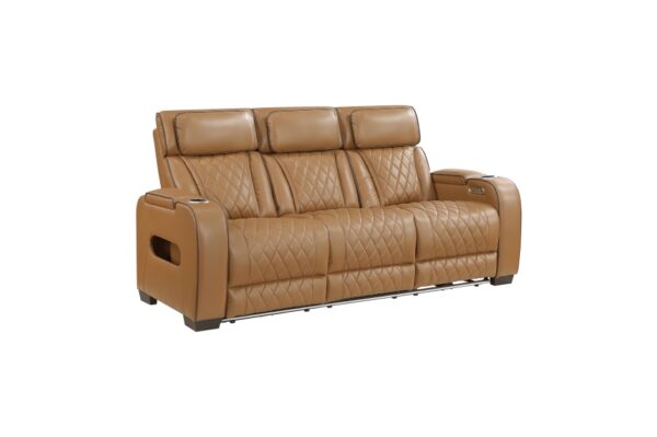 9516BRW Seating-Fairway Collection 2pc Set: Sofa, Love (Power)