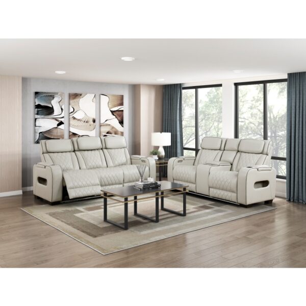 9516TPE-3PWH Power Double Reclining Sofa ...