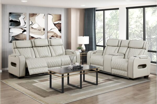 9516TPE Seating-Fairway Collection 2pc Set: Sofa, Love (Power)