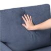 9519BUE Seating-Aliana Collection 2pc Set: Sofa, Love