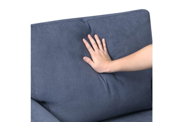 9519BUE Seating-Aliana Collection 2pc Set: Sofa, Love