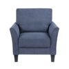 9519BUE Seating-Aliana Collection 2pc Set: Sofa, Love