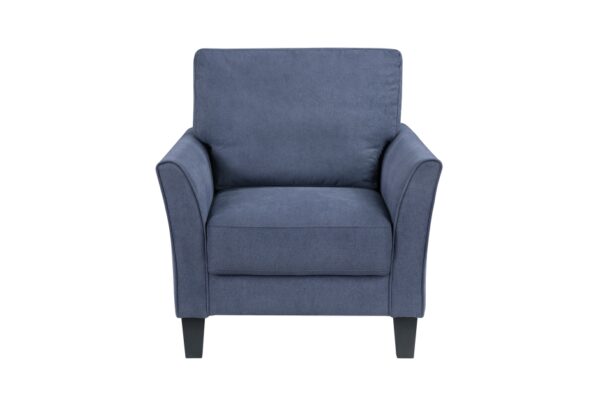 9519BUE Seating-Aliana Collection 2pc Set: Sofa, Love