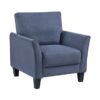 9519BUE Seating-Aliana Collection 2pc Set: Sofa, Love