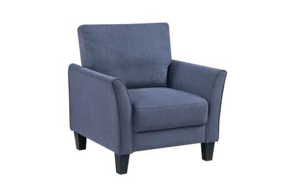 9519BUE Seating-Aliana Collection 2pc Set: Sofa, Love