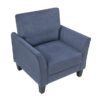 9519BUE Seating-Aliana Collection 2pc Set: Sofa, Love