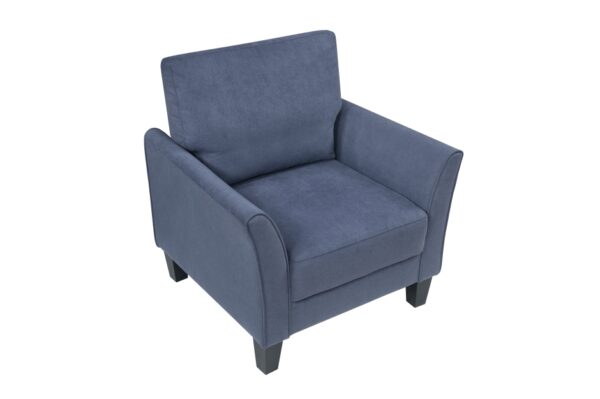 9519BUE Seating-Aliana Collection 2pc Set: Sofa, Love