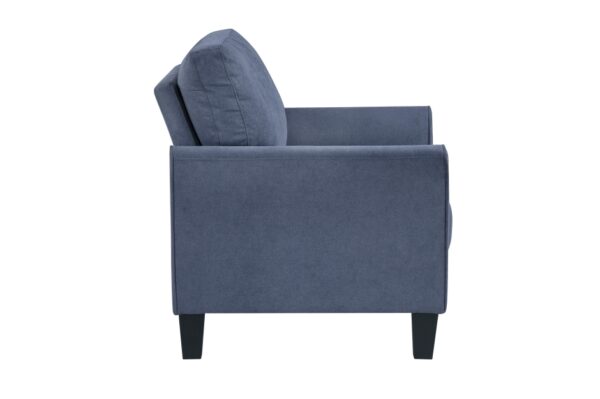 9519BUE Seating-Aliana Collection 2pc Set: Sofa, Love