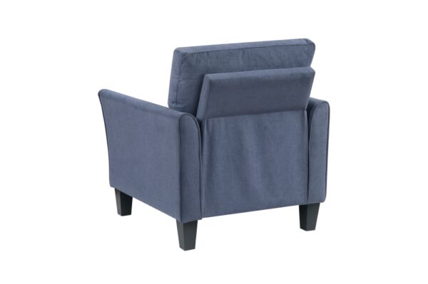 9519BUE Seating-Aliana Collection 2pc Set: Sofa, Love