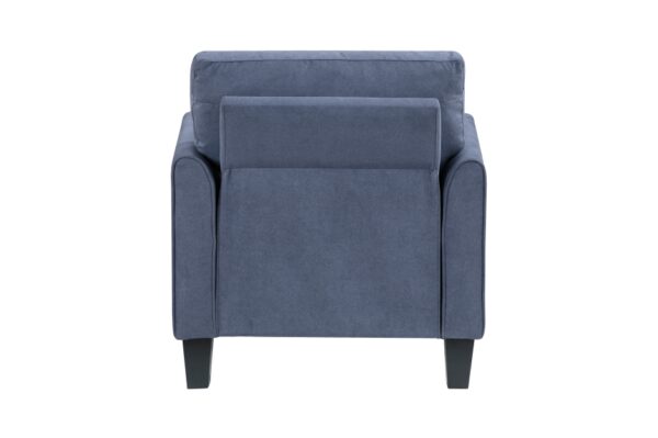 9519BUE Seating-Aliana Collection 2pc Set: Sofa, Love