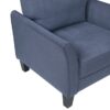 9519BUE Seating-Aliana Collection 2pc Set: Sofa, Love