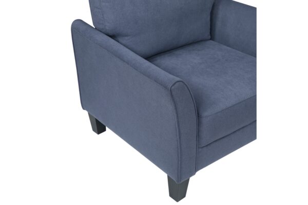 9519BUE Seating-Aliana Collection 2pc Set: Sofa, Love