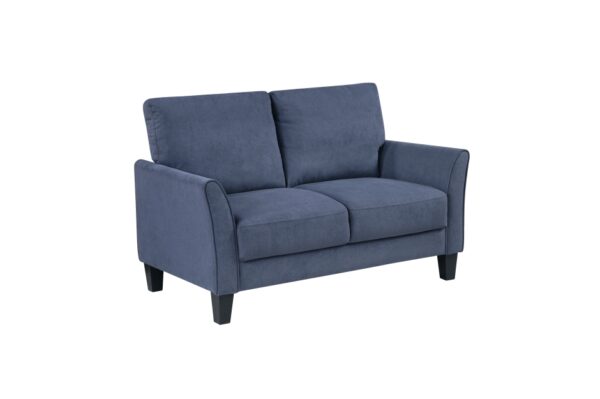 9519BUE Seating-Aliana Collection 2pc Set: Sofa, Love