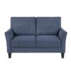 9519BUE Seating-Aliana Collection 2pc Set: Sofa, Love