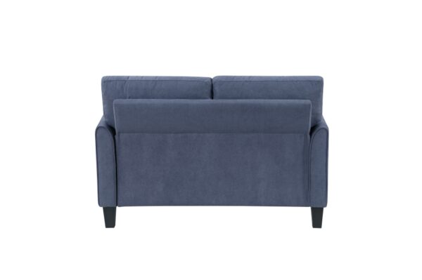 9519BUE Seating-Aliana Collection 2pc Set: Sofa, Love