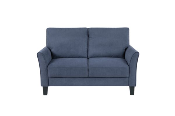 9519BUE Seating-Aliana Collection 2pc Set: Sofa, Love