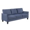 9519BUE Seating-Aliana Collection 2pc Set: Sofa, Love