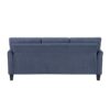 9519BUE Seating-Aliana Collection 2pc Set: Sofa, Love