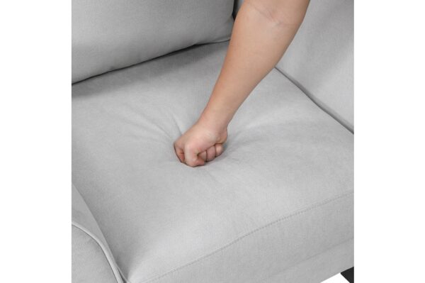 9519GRY Seating-Aliana Collection 2pc Set: Sofa, Love