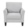 9519GRY Seating-Aliana Collection 2pc Set: Sofa, Love