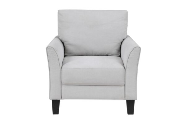 9519GRY Seating-Aliana Collection 2pc Set: Sofa, Love