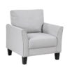 9519GRY Seating-Aliana Collection 2pc Set: Sofa, Love
