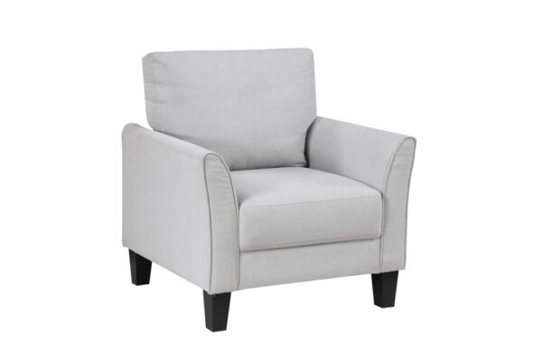 9519GRY Seating-Aliana Collection 2pc Set: Sofa, Love