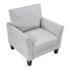 9519GRY Seating-Aliana Collection 2pc Set: Sofa, Love